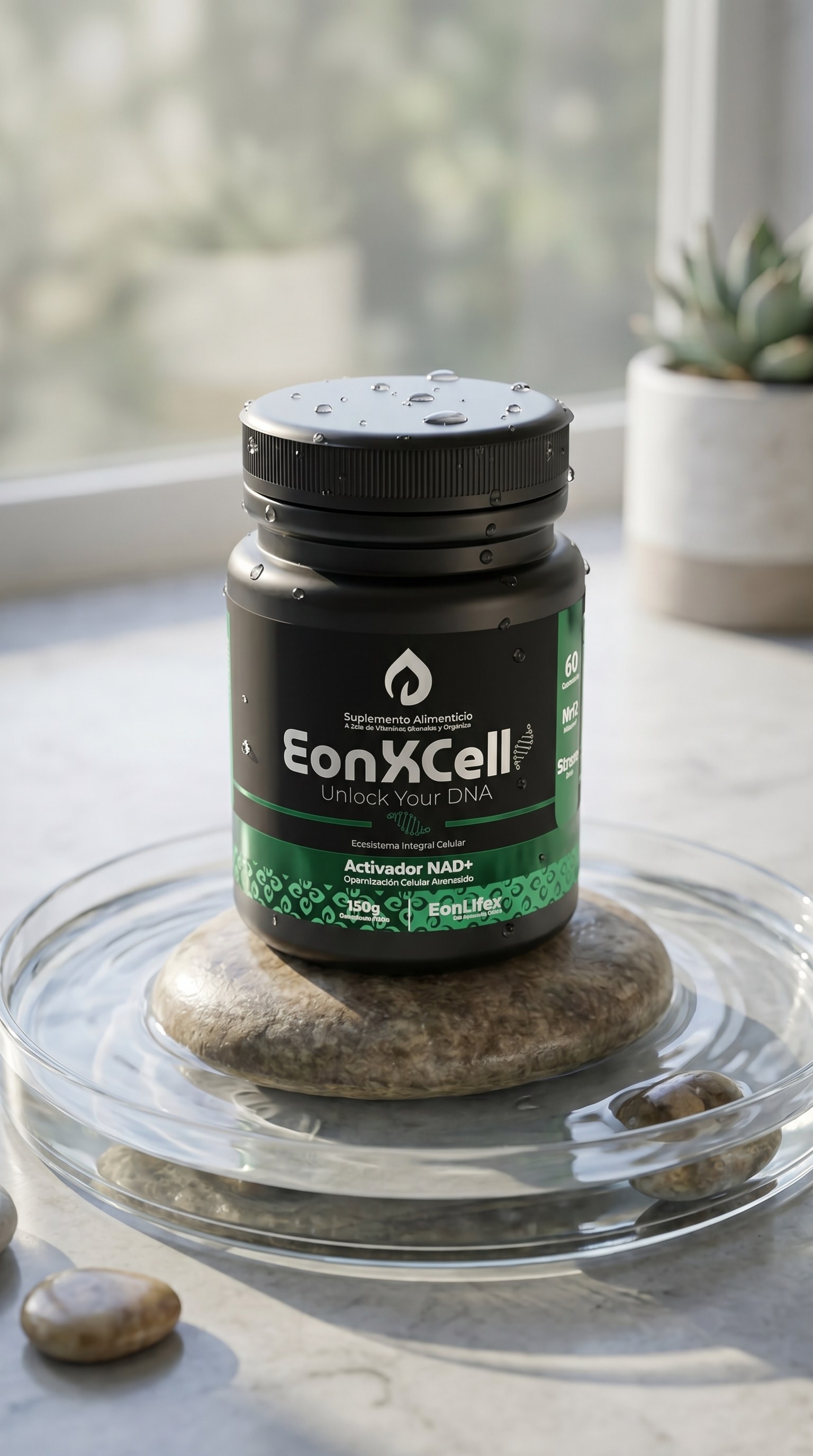 Producto premium EonXCell en entorno claro