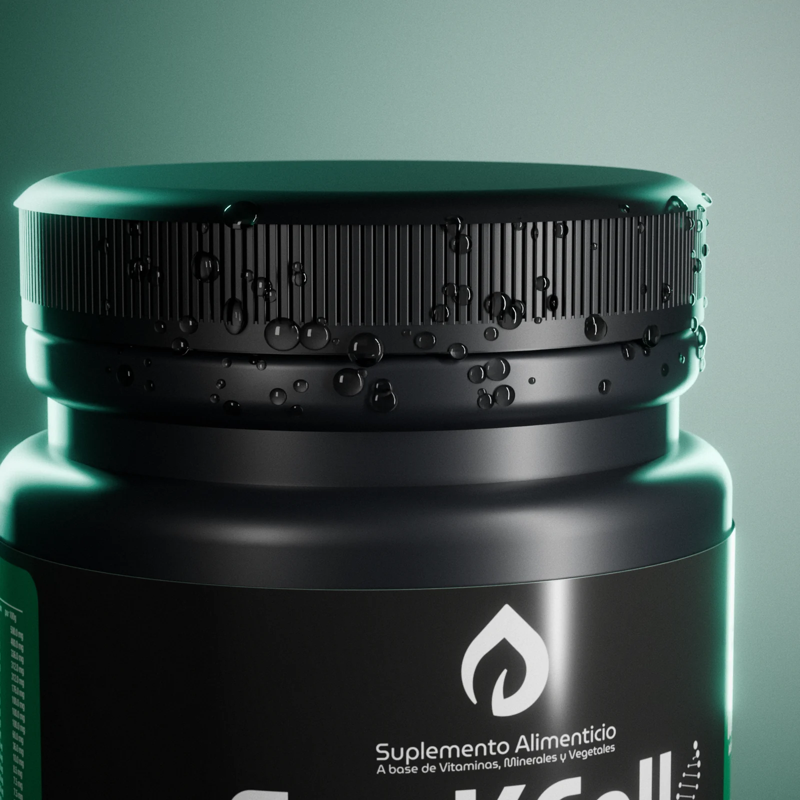 Detalle de la tapa y la etiqueta de EonXCell